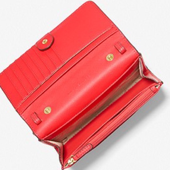 NWT authentic MK genuine leather crossbody coral - Picture 5 of 6